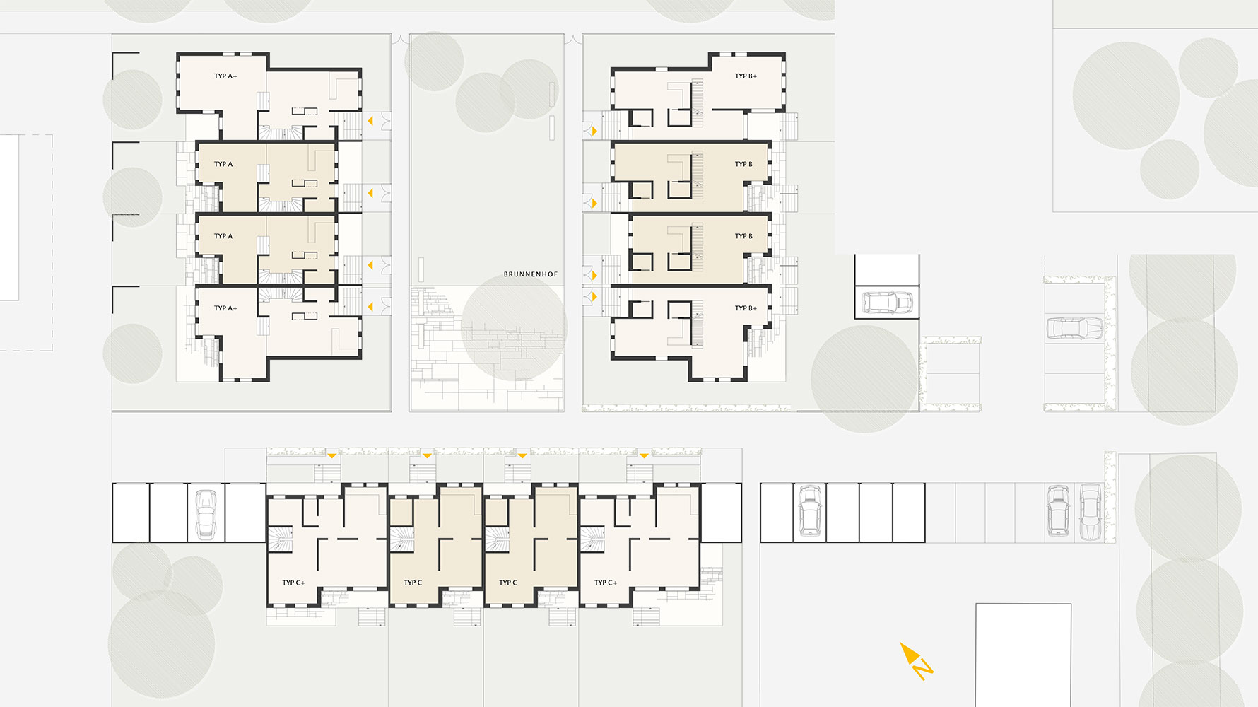 ‚Linden-Quartier‘ – Stadthäuser am Brunnenweg Plan